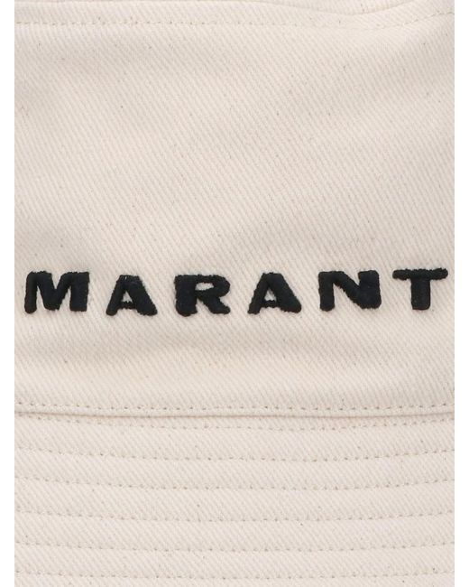 Isabel Marant White Haley Bucket Hat
