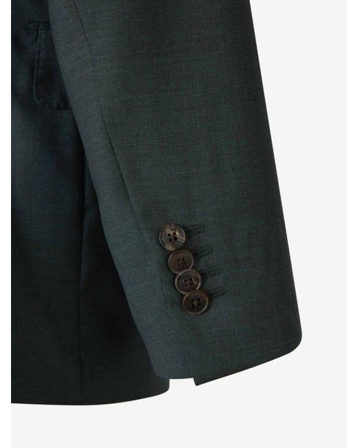 Atelier Munro Blue Two Button Wool Suit for men