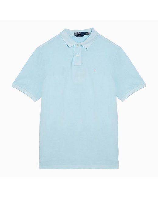Polo Ralph Lauren Blue Sky Piqué Polo Shirt With Logo for men