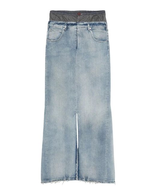 Maison Margiela Blue Long Skirts