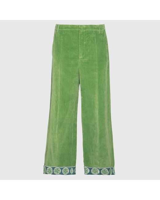 Valentino Garavani Green Cotton Pants for men