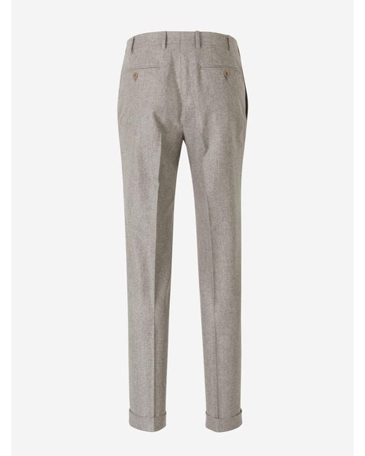Canali Gray Wool Dress Trousers for men