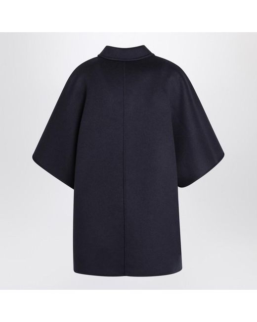 Gucci Blue Reversible Coat With Gg Pattern