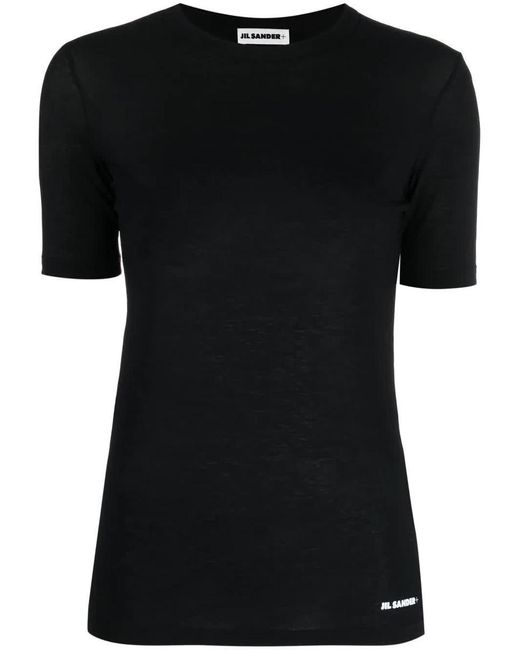 Jil Sander Black Logo-print T-shirt
