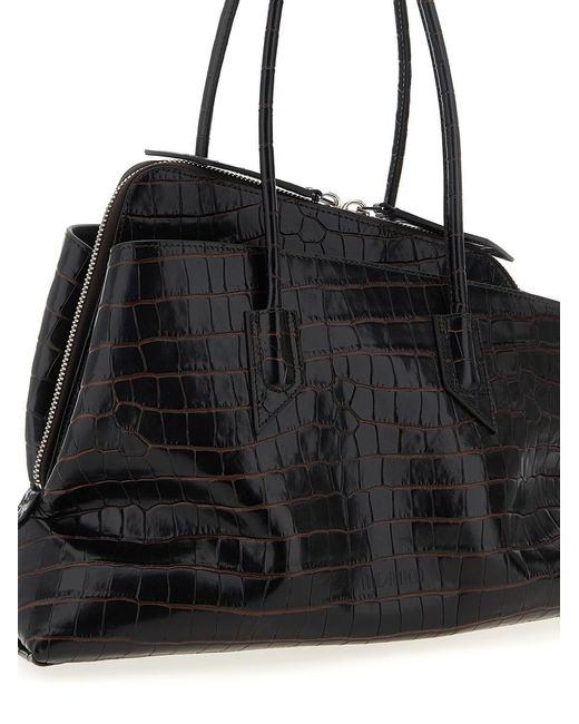 The Attico Black 'La Passeggiata Medium' Shoulder Bag