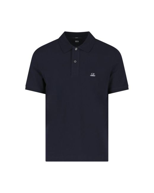 C P Company Blue Logo Polo Shirt for men
