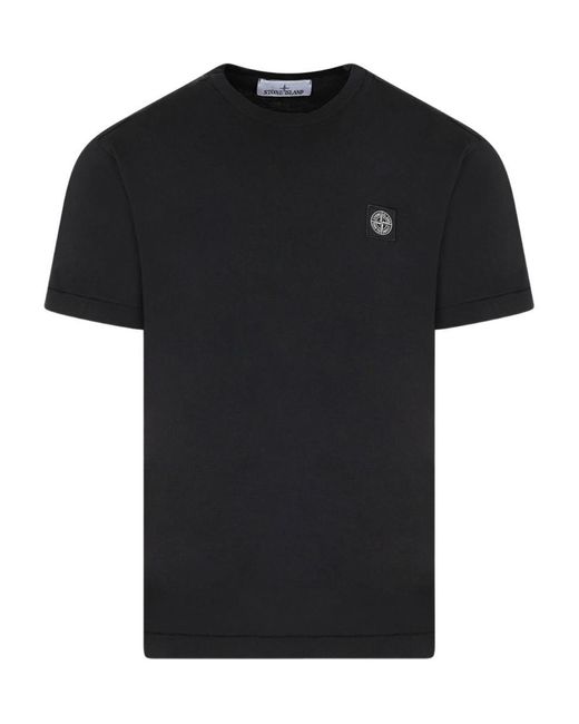 Stone Island Black T-Shirts And Polos for men