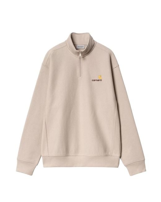 Carhartt Natural Felpa Half Zip American Script for men