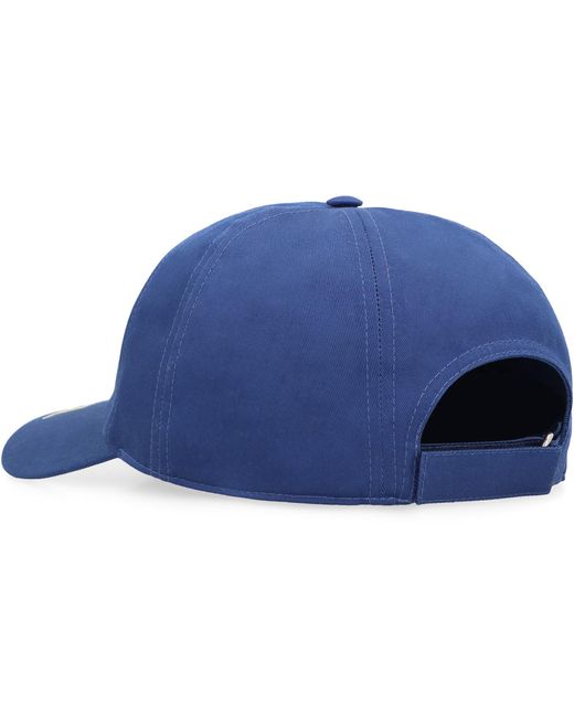 Gucci Blue Print Cotton Baseball Hat for men