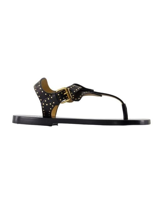【関税込み】Joony Ge Sandals - Isabel Marant - Leather - Bla Isabel Marant Joony Sandals in Black – Hampden Clothing
