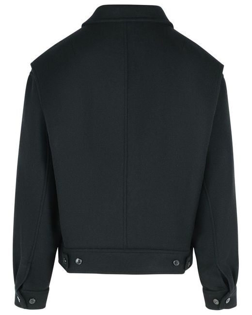 Dries Van Noten Black 'Veperny' Wool Blend Jacket for men