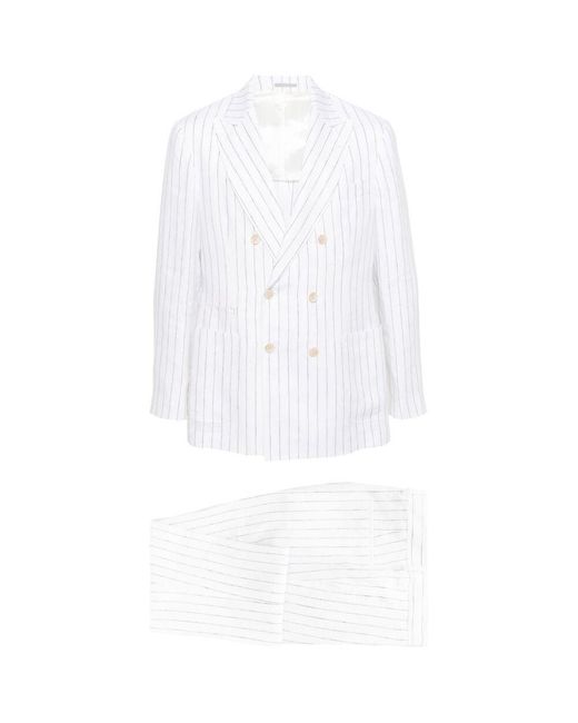 Brunello Cucinelli White Suits for men