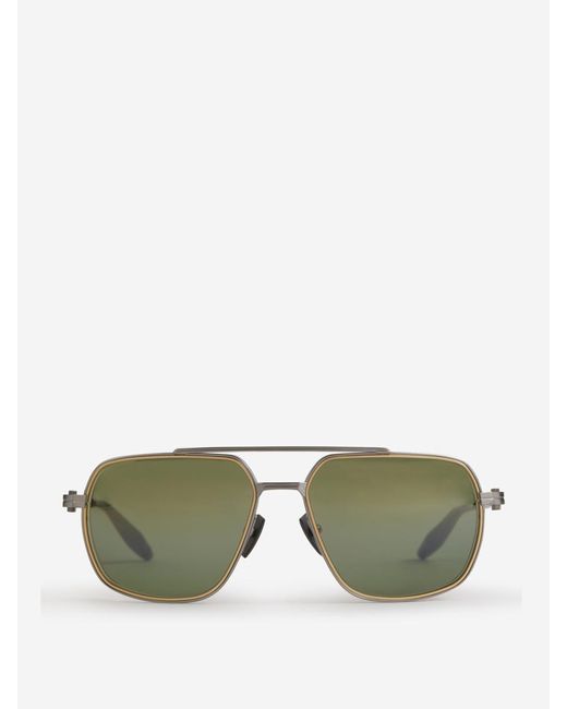 Akoni Green Aviator Sunglasses for men