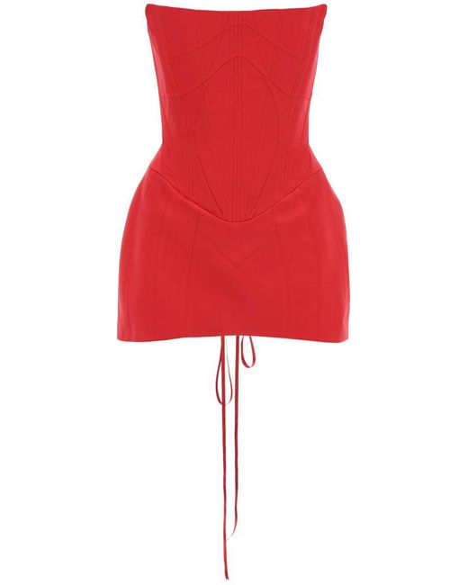 Dilara Findikoglu Red Dress With Corset corseted Bubble