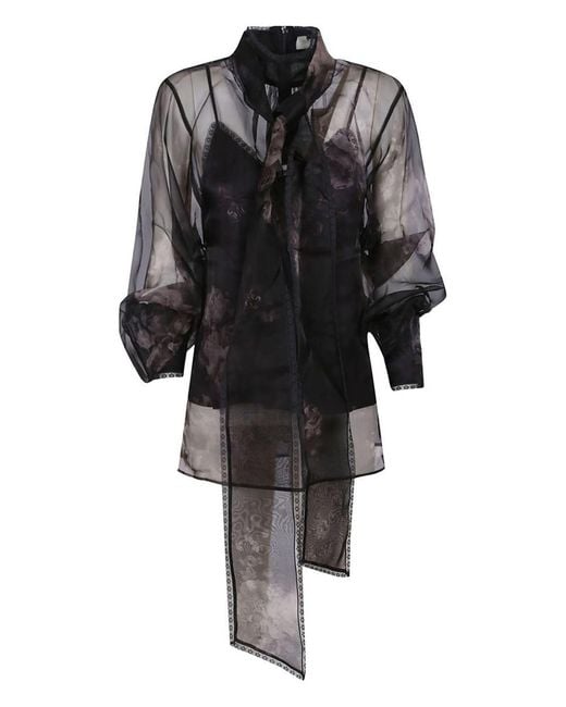 Zimmermann Black "Hypnotic" Pussybow Blouse