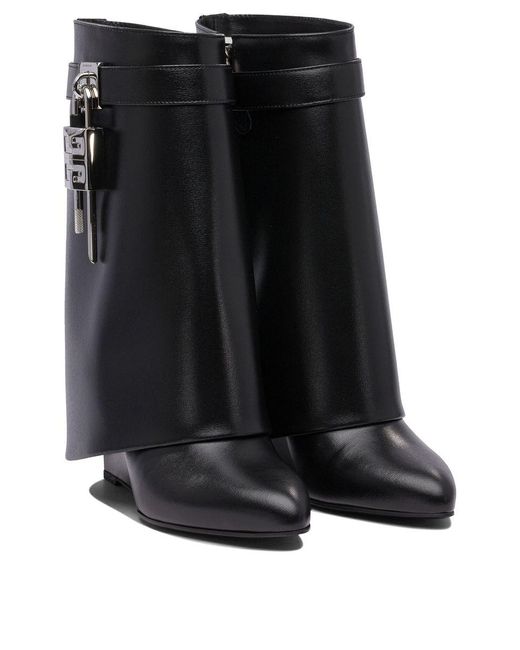 Givenchy Black 'shark Lock' Ankle Boots