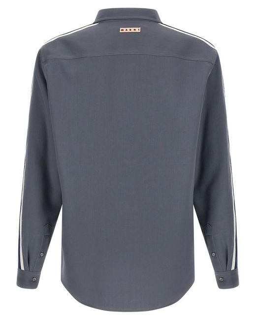 Marni Blue Wool Shirt for men