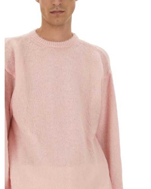 FAMILY FIRST Pink Mohair Sweater for men