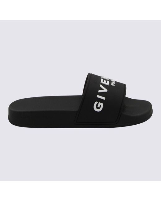 Givenchy Black And Rubber Slides