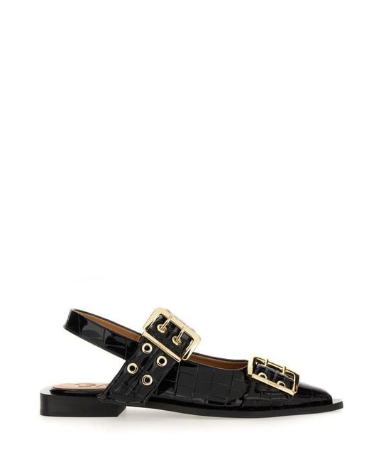 Ganni Black Ballerina With Buckle