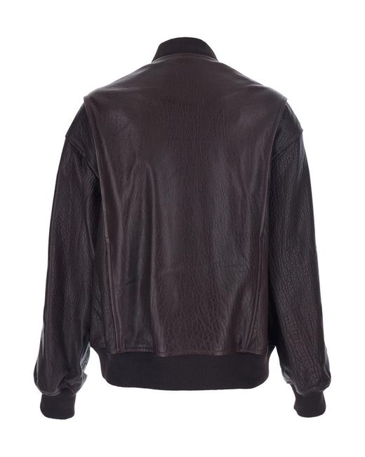 IVY & OAK Blue Bordeaux Jacket With Stand-Up Collar And Patch Pockets