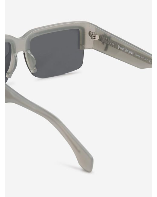 Palm Angels Gray Drain Rectangular Sunglasses for men