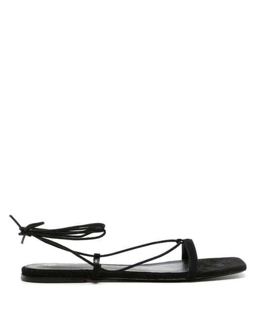 Totême  White Leather Flat Sandals