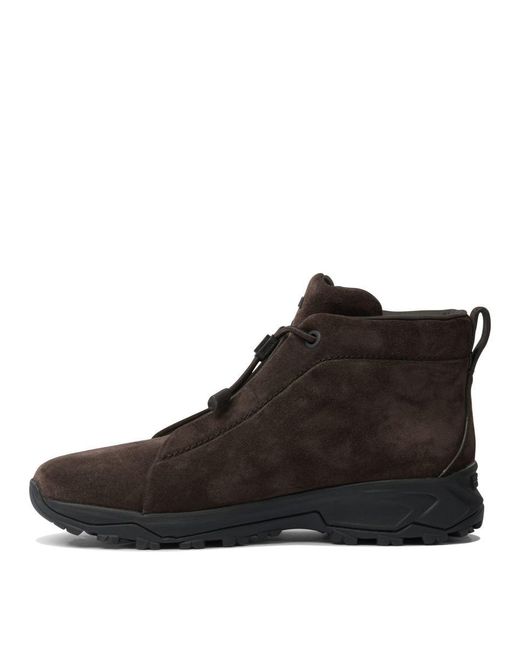 ZEGNA Men's Black Lace Up Ankle Boots casual boots