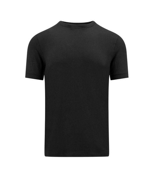 Giorgio Armani Black Viscose T-Shirt for men