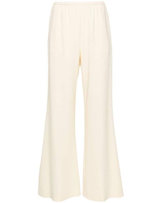 Forte Forte Natural Forte_forte Stretch Crepe Cady Flared Pants Clothing