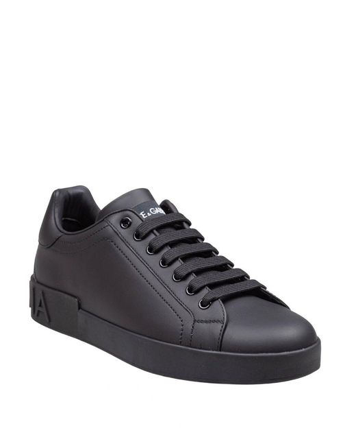 Dolce & Gabbana Black Sneakers From The Portofino Line for men