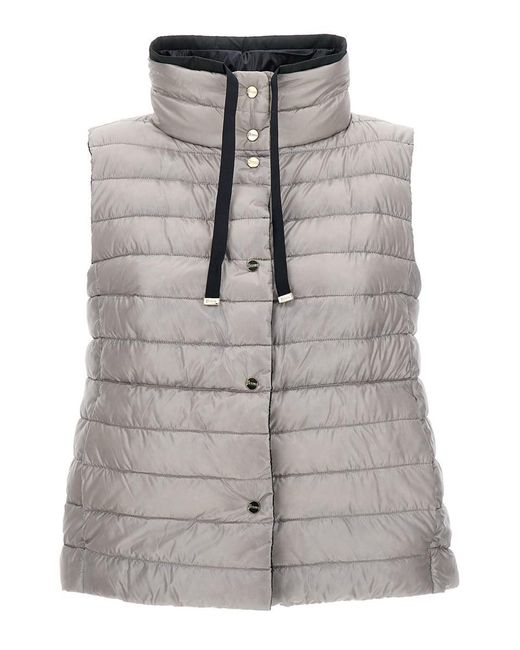 Herno Black Reversible Padded Quilted Gilet