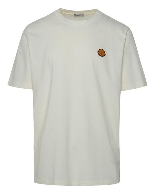 Moncler White T-shirt Logo for men
