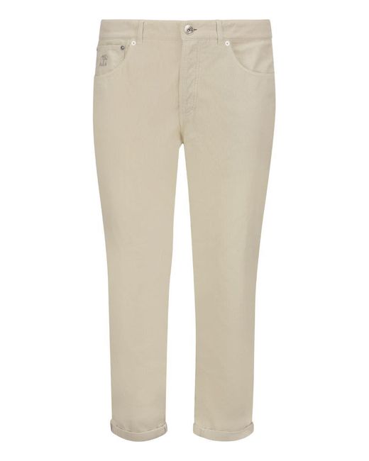 Brunello Cucinelli Five-pocket Italian Fit Trousers In Garment Dyed ...