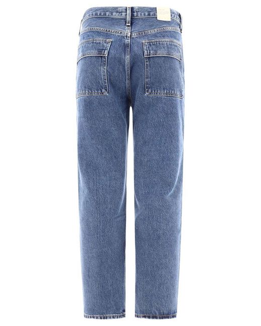 Agolde Blue Cargo Straight-leg Jeans