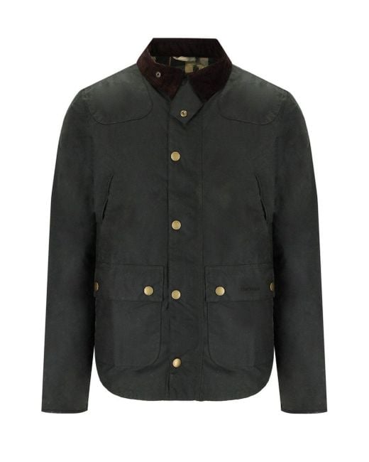 Barbour Black Reelin Wax Sage Green Jacket for men