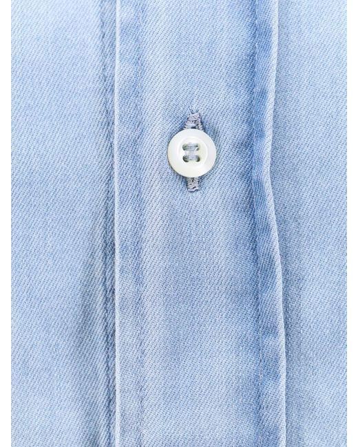 Brunello Cucinelli Blue Shirt for men