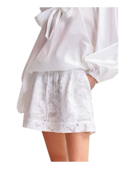 Essentiel Antwerp White Hazer Shorts