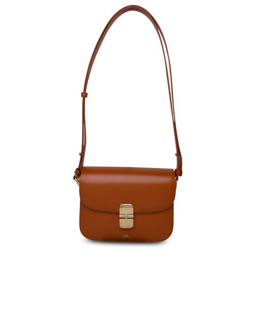 A.P.C. White Terracotta Leather Bag