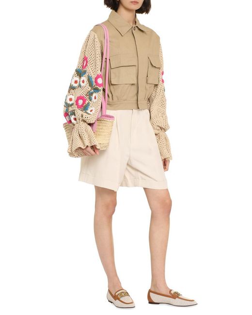 TU LIZE Natural Embroidered Cotton Jacket