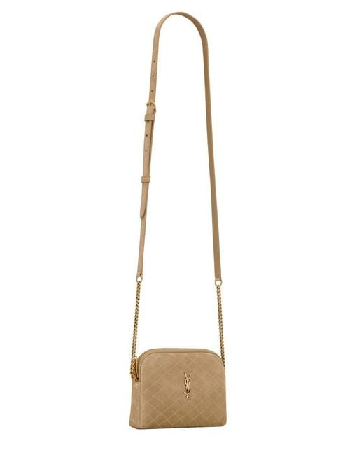 Saint Laurent White "Gaby" Clutch Bag With Zipper