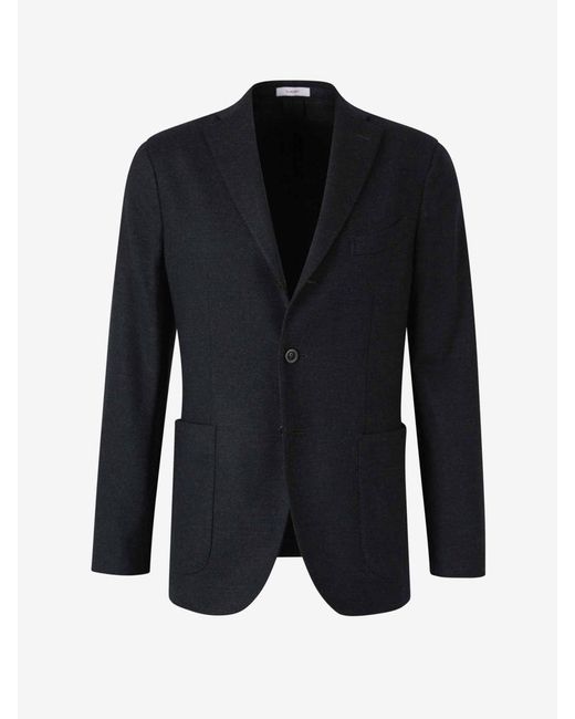 Boglioli Blue Wool Blazer for men