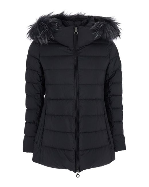 Tatras Black Down Jacket With Fur Hood