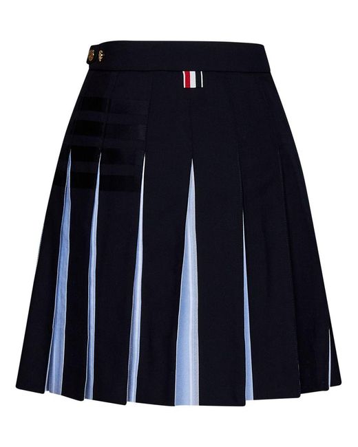 Thom Browne Blue Mini Skirt