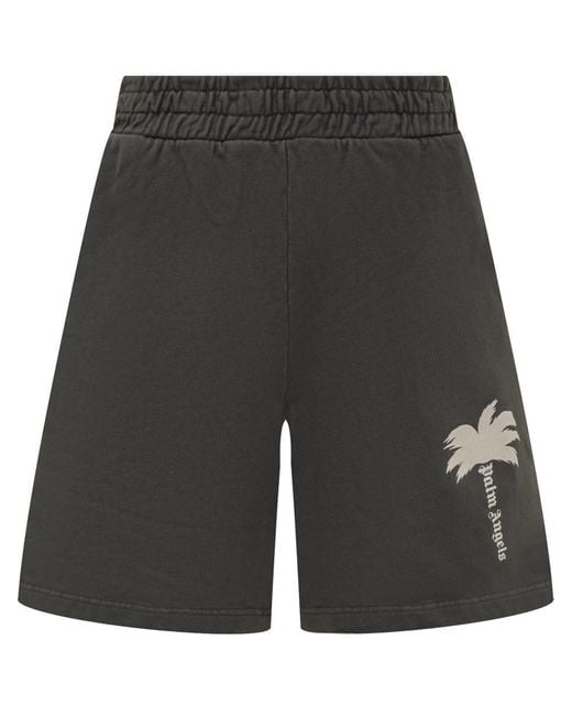 Palm Angels Gray Shorts The Palm for men