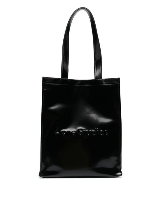Acne Black Faux Leather Tote Bag