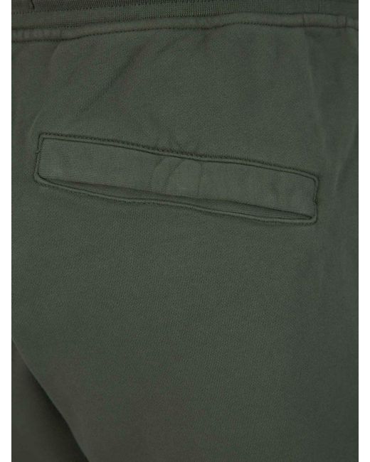 Stone Island Green Cotton Cargo Bermuda Shorts for men