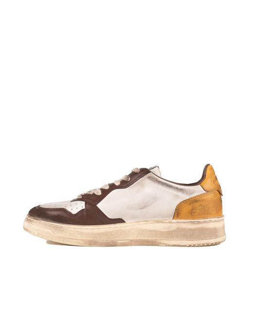 Autry Brown Super Vintage Low Leather And Honey Sneakers for men