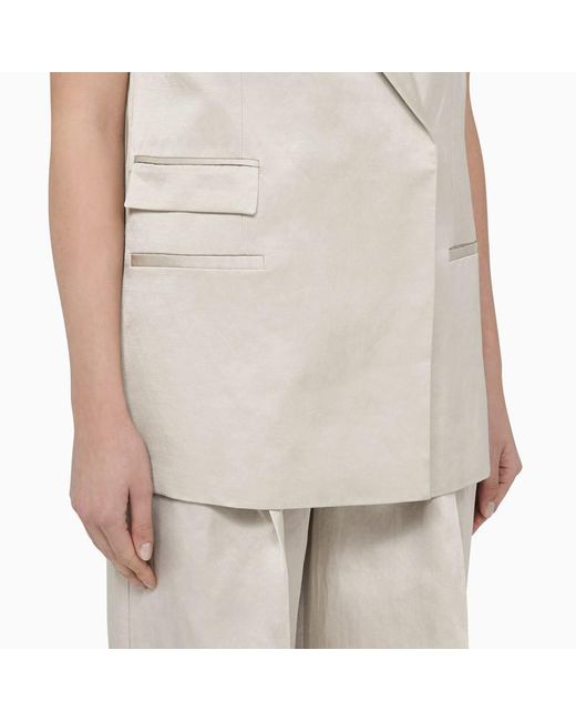 Calvin Klein White Single-Breasted Waistcoat