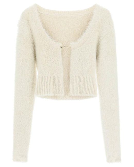 Jacquemus Natural 'la Maille Neve' Cropped Top